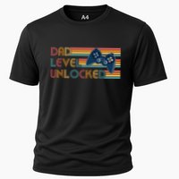 Funny Retro Dad Level Unlocked Gamer Performance Shirt
