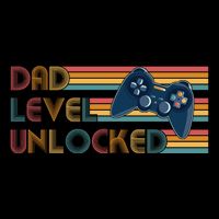 Funny Retro Dad Level Unlocked Gamer Performance Shirt