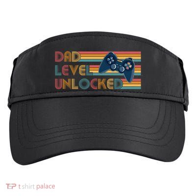 Funny Retro Dad Level Unlocked Gamer Adult Drive Performance Visor
