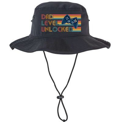 Funny Retro Dad Level Unlocked Gamer Bucket Hat