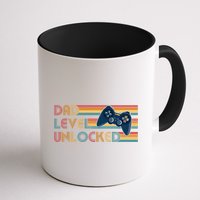 Funny Retro Dad Level Unlocked Gamer Mug