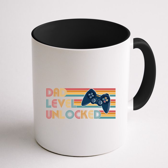 Funny Retro Dad Level Unlocked Gamer Mug