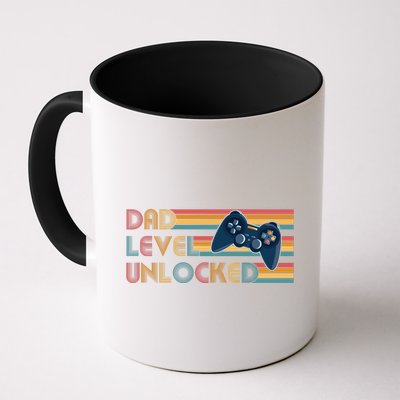 Funny Retro Dad Level Unlocked Gamer Mug