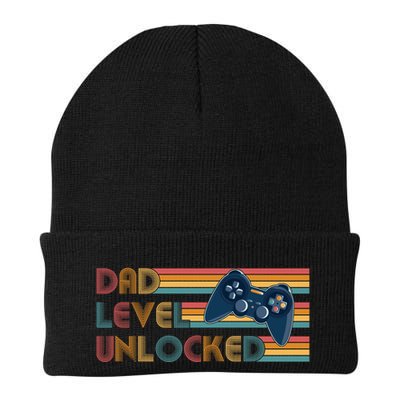 Funny Retro Dad Level Unlocked Gamer Beanie
