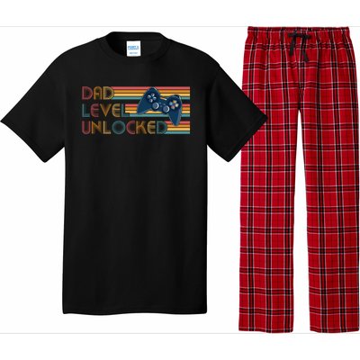 Funny Retro Dad Level Unlocked Gamer Pajama Set