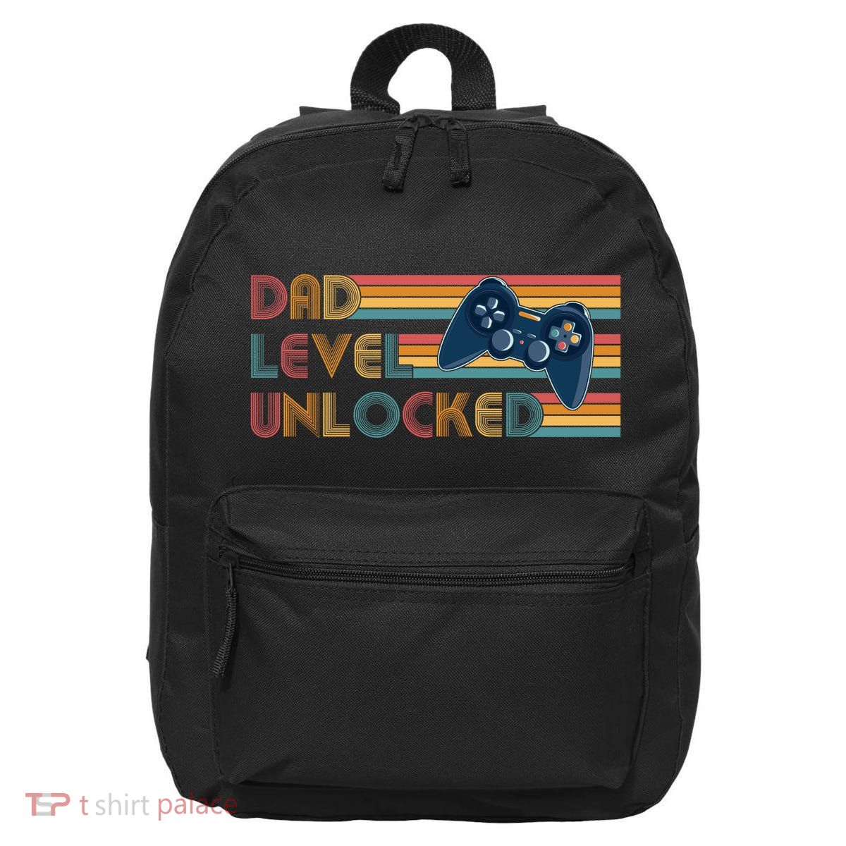 Funny Retro Dad Level Unlocked Gamer 16 in Basic Backpack