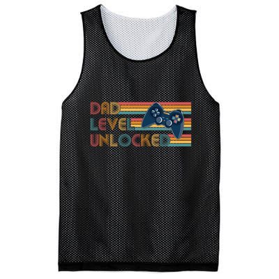 Funny Retro Dad Level Unlocked Gamer Mesh Reversible Basketball Jersey Tank