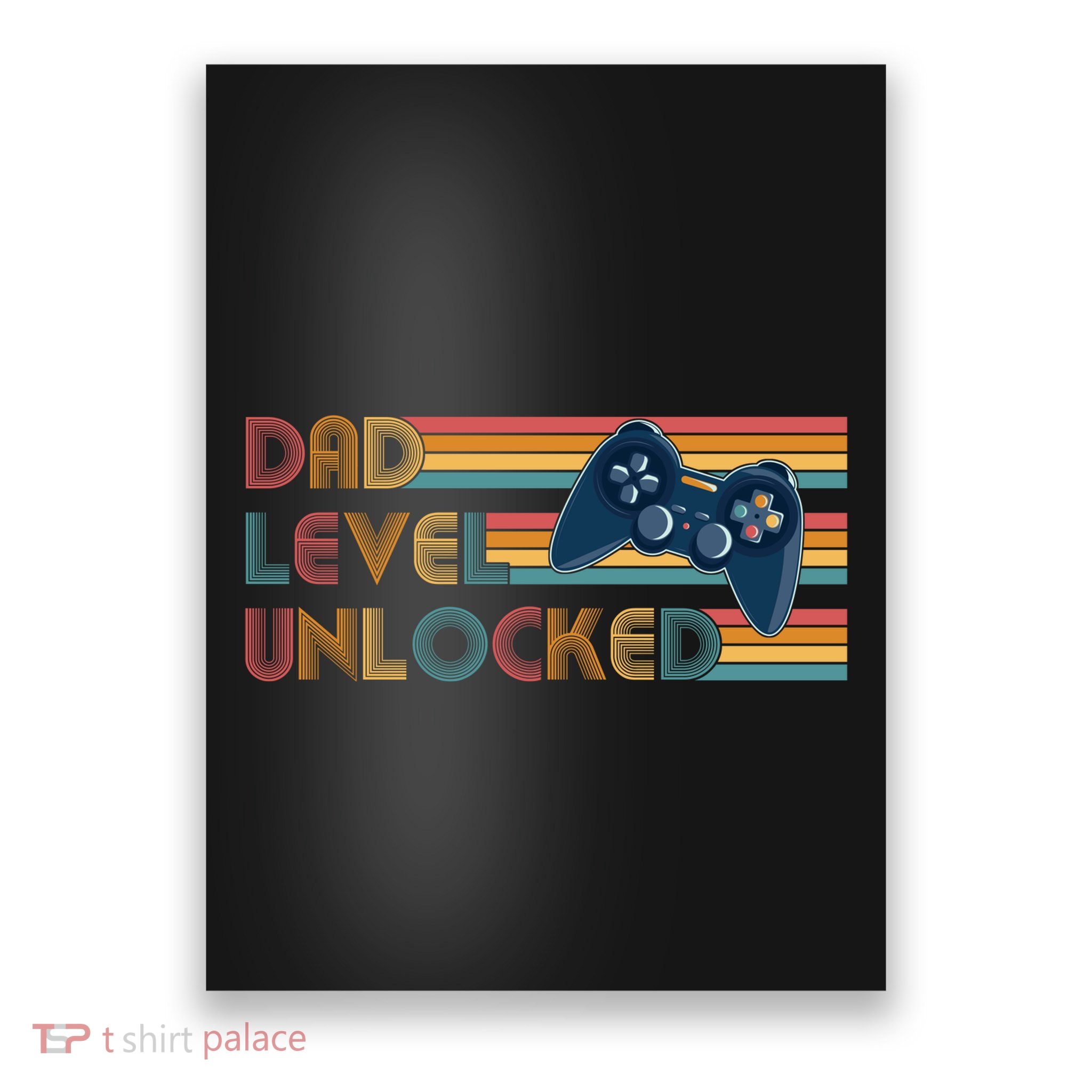 Funny Retro Dad Level Unlocked Gamer Poster