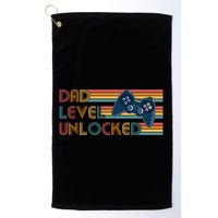 Funny Retro Dad Level Unlocked Gamer Golf Towel