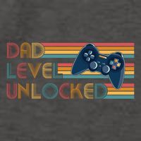 Funny Retro Dad Level Unlocked Gamer Vector Backpack