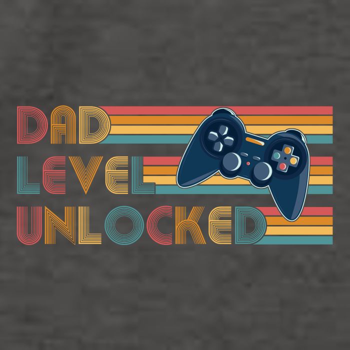 Funny Retro Dad Level Unlocked Gamer Vector Backpack