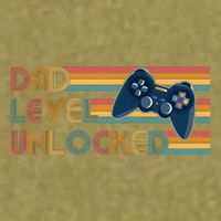 Funny Retro Dad Level Unlocked Gamer Garment-Dyed Women's Muscle Tee