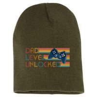 Funny Retro Dad Level Unlocked Gamer Short Acrylic Beanie