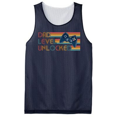 Funny Retro Dad Level Unlocked Gamer Mesh Reversible Basketball Jersey Tank