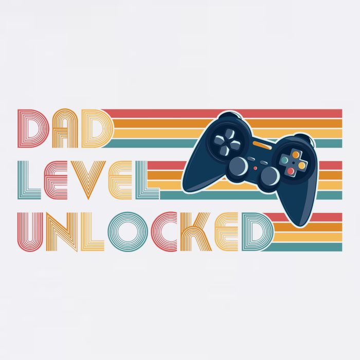 Funny Retro Dad Level Unlocked Gamer Garment-Dyed Sweatshirt