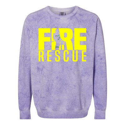 Fire Rescue Department Firefighters Fire Uniform Duty Colorblast Crewneck Sweatshirt