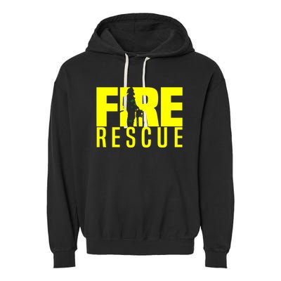 Fire Rescue Department Firefighters Fire Uniform Duty Garment-Dyed Fleece Hoodie