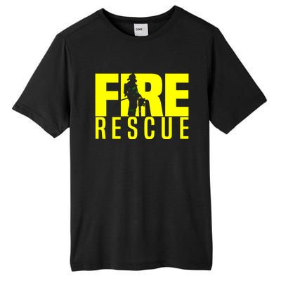 Fire Rescue Department Firefighters Fire Uniform Duty Tall Fusion ChromaSoft Performance T-Shirt