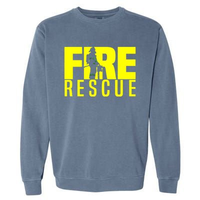 Fire Rescue Department Firefighters Fire Uniform Duty Garment-Dyed Sweatshirt