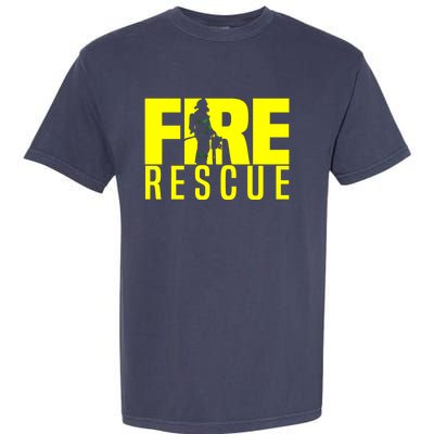 Fire Rescue Department Firefighters Fire Uniform Duty Garment-Dyed Heavyweight T-Shirt