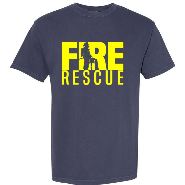 Fire Rescue Department Firefighters Fire Uniform Duty Garment-Dyed Heavyweight T-Shirt