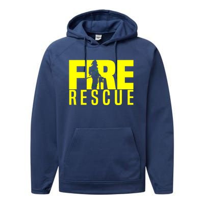 Fire Rescue Department Firefighters Fire Uniform Duty Performance Fleece Hoodie