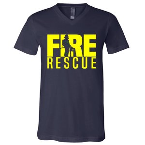 Fire Rescue Department Firefighters Fire Uniform Duty V-Neck T-Shirt