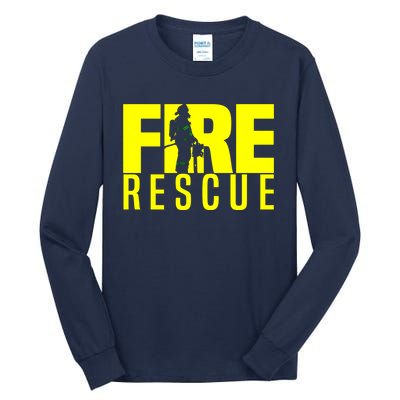 Fire Rescue Department Firefighters Fire Uniform Duty Tall Long Sleeve T-Shirt