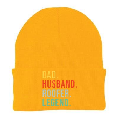 Funny Roofer Dad Husband Legend Roof Job Work Fathers Day Knit Cap Winter Beanie