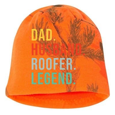 Funny Roofer Dad Husband Legend Roof Job Work Fathers Day Kati - Camo Knit Beanie