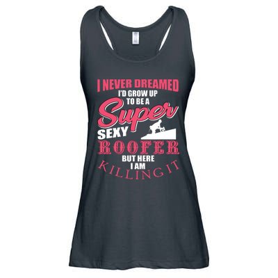 Funny Roofer Design Craft Roofing Saying Roofer Ladies Essential Flowy Tank