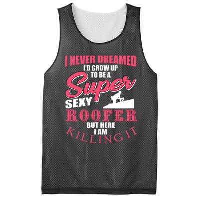 Funny Roofer Design Craft Roofing Saying Roofer Mesh Reversible Basketball Jersey Tank