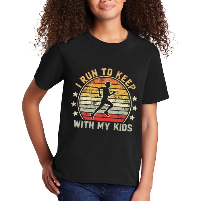 Funny Runner Dad Running Dad I Run To Keep Up With My Kids T-Shirt