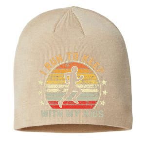 Funny Runner Dad Running Dad I Run To Keep Up With My Sustainable Beanie