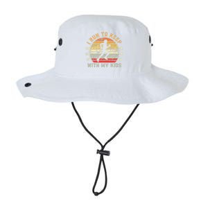 Funny Runner Dad Running Dad I Run To Keep Up With My Legacy Cool Fit Booney Bucket Hat