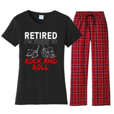 Funny Retirement Design For Retired Retirement Women's Flannel Pajama Set