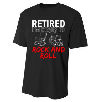 Funny Retirement Design For Retired Retirement Performance Sprint T-Shirt