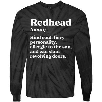 Funny Redhead Definition Ginger Red Hair MC1R Gene Tie-Dye Long Sleeve Shirt