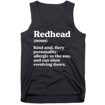 Funny Redhead Definition Ginger Red Hair MC1R Gene Tank Top