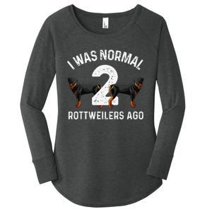 Funny Rottweiler Designs For Rott Pet Lovers Women's Perfect Tri Tunic Long Sleeve Shirt