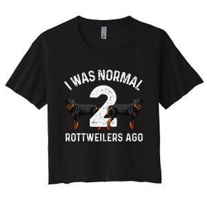 Funny Rottweiler Designs For Rott Pet Lovers Women's Crop Top Tee