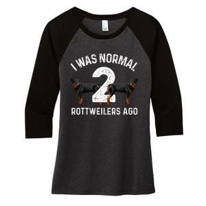 Funny Rottweiler Designs For Rott Pet Lovers Women's Tri-Blend 3/4-Sleeve Raglan Shirt