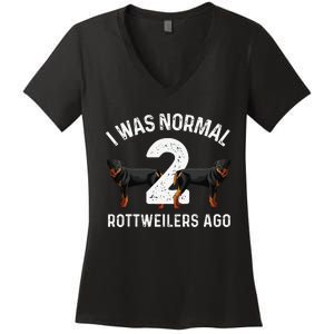 Funny Rottweiler Designs For Rott Pet Lovers Women's V-Neck T-Shirt