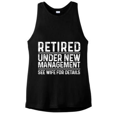 Funny Retirement Design Men Dad Retiring Party Humor Lovers Ladies PosiCharge Tri-Blend Wicking Tank