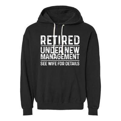 Funny Retirement Design Men Dad Retiring Party Humor Lovers Garment-Dyed Fleece Hoodie
