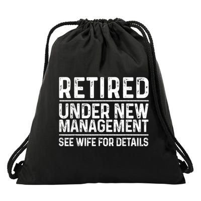 Funny Retirement Design Men Dad Retiring Party Humor Lovers Drawstring Bag