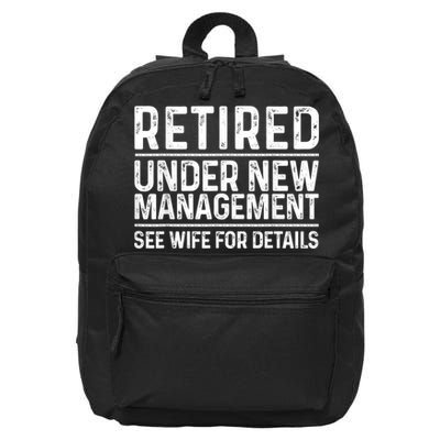 Funny Retirement Design Men Dad Retiring Party Humor Lovers 16 in Basic Backpack