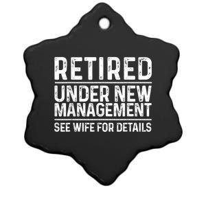 Funny Retirement Design Men Dad Retiring Party Humor Lovers Ceramic Star Ornament