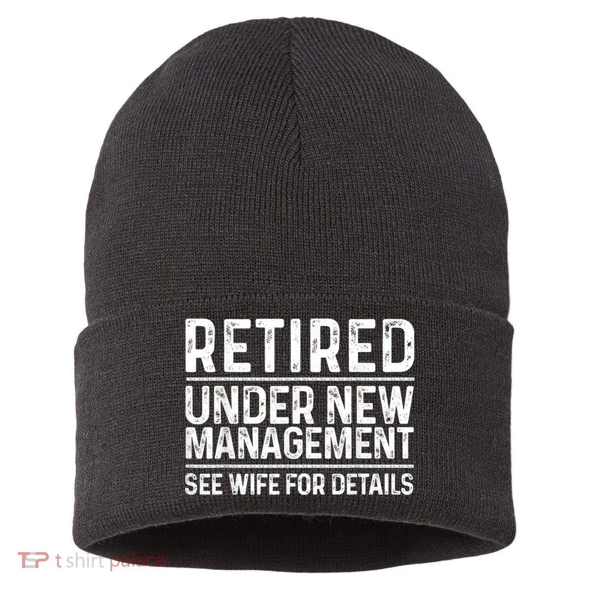 Funny Retirement Design Men Dad Retiring Party Humor Lovers Sustainable Knit Beanie