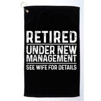 Funny Retirement Design Men Dad Retiring Party Humor Lovers Golf Towel